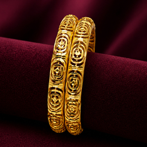 ขายส่งกำไลข้อมือแฟชั่นชุบทอง 14K 18K 24K กำไลแบบดั้งเดิม กำไลทองเหลืองชุบทอง เครื่องประดับทองคำเคลือบ Oro Joyeria - Product Image 1