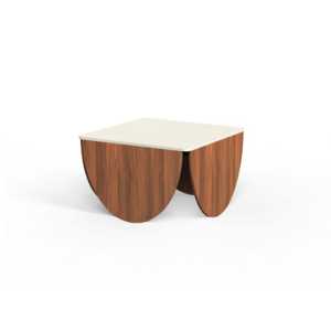 Mesa de Centro y Mesa de Café Cleta de Diseño Moderno de la Gama Premyrr en Nogal y Frosty - Product Image 3