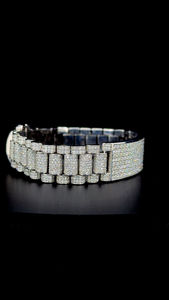 Nouveau Design Mossanite Bracelet Cubain Fine Jewelry 8mm 10mm 12mm S925 Argent Moissanite Bracelet VVSDiamond Bracelet Cubain - Product Image 3