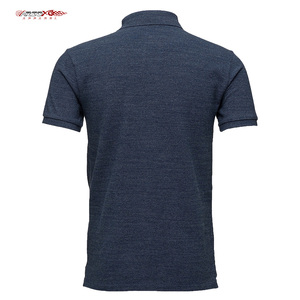 Polo en tricot à motif uni pour homme, manches courtes, respirant, en coton, vente en gros, logo personnalisé - Product Image 3