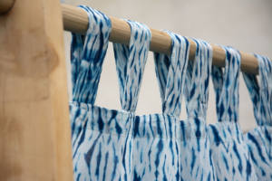 Rideau imprimé tie-dye en coton fait main, rideau de fenêtre bohème, décoration intérieure pour salon, chambre, hôtel, complexe hôtelier, taille personnalisée - Product Image 3