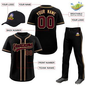 Conjunto de Uniforme de Béisbol Personalizado para Equipo, Impresión por Transferencia de Calor, 100% Poliéster, Manga Corta, Logotipo Frontal, Uniforme Deportivo - Product Image 2