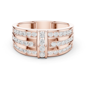 Bague en Moissanite pour Homme, Style Hip Hop Panthère, Plaqué Or Rose, Argent Sterling 925, Bijou de Luxe Tendance, Cadeau - Product Image 1
