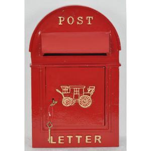 กล่องจดหมายทำมือสำหรับรับหนังสือพิมพ์และพัสดุ ติดผนัง ตกแต่งบ้าน กล่องไปรษณีย์โบราณสำหรับตกแต่ง - Product Image 2