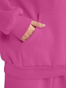 Ensemble sweat-shirt et jogging surdimensionné en coton personnalisé pour femmes, fabricant de vêtements OEM ODM, vente en gros - Product Image 3