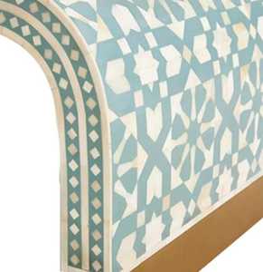 Modern Eco-Friendly Bone Inlay <b>Round</b> <b>Console</b> <b>Table</b> Artisan Crafted for Baptism Occasions - Product Image 4