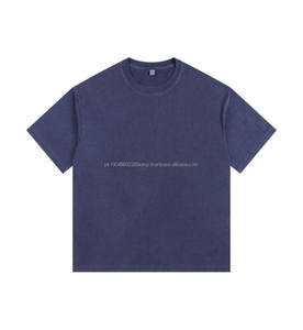 Nueva llegada Unisex Oversize 260gsm Heavy Cotton T-Shirt Washed Custom Logo Design Boxy High Crop Length para hombres Solid Long - Product Image 1