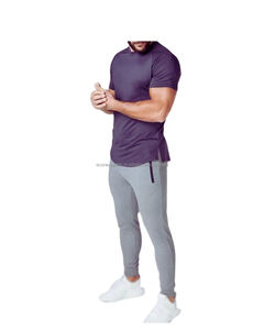 Prix d'usine Ensemble de survêtements pour hommes 2 pièces Vêtements de sport à impression personnalisée avec logo Combinaison d'entraînement de gymnastique Ensemble de streetwear décontracté - Product Image 1