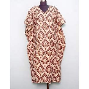 Vestido Túnica Largo Tejido para Mujer, Color Negro y Blanco, Estilo Dulce y Elegante, Ropa de Playa, Kaftán de Algodón Orgánico con Estampado Floral, para Verano - Product Image 1