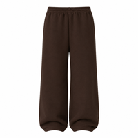 Celana Olahraga Unisex 100% Katun Regular Fit Straight Leg Kancing Depan Jogger Bernapas Kasual Celana Musim Dingin Custom OEM Grosir