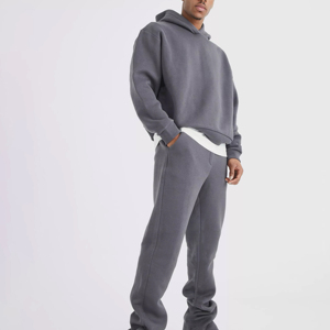 Chaqueta Deportiva Impermeable 2 en 1 con Capucha Gris Unisex, Manga Larga, Color Sólido, Estilo Casual Urbano, Bolsillos Laterales, Ropa de Otoño, Corte Holgado - Product Image 2