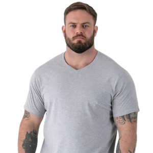 T-shirt col V coupe classique pour homme, manches courtes, décontracté, personnalisable, vente en gros, maillot, vêtement basique quotidien, fabricant OEM, fournisseur - Product Image 3