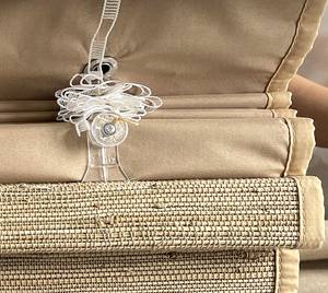 Persianas Romanas Inalámbricas Integradas de Diseño Natural Sencillo, Horizontales, de Alta Calidad, Ecológicas, de Bambú/Rami/Lino para Interiores Franceses - Product Image 6