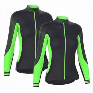 Maillot de cyclisme athlétique pour hommes, tissu extensible respirant, veste de vélo à manches longues avec design ajusté pour la course - Product Image 5