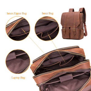 Sac à dos vintage en cuir Saffiano véritable, personnalisable avec logo OEM, pour filles, hommes, femmes, mode, école, voyage, sac à dos en cuir de qualité supérieure - Product Image 6