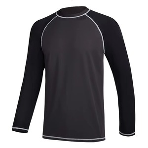 เสื้อรัดรูปแขนยาวสำหรับผู้ชาย ผ้าสแปนเด็กซ์/โพลีเอสเตอร์ ระบายความร้อน ตะเข็บเรียบ ป้องกันแสงแดด UPF50+ สำหรับกิจกรรมทางน้ำ - Product Image 4