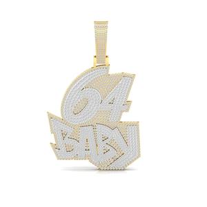 จี้เพชรโมอิสซาไนต์เงินแท้ 925 สุดหรู ดีไซน์ใหม่ล่าสุด สไตล์ฮิปฮอป ประดับเพชรแบบไอซ์  เครื่องประดับฮิปฮอปและจี้ห้อยคอ - Product Image 2