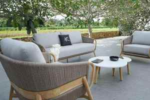 Conjunto de Sofás de Exterior Estilo Resort MONACO con Acabado en Teca y Cuerda - Product Image 6