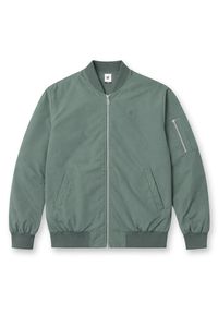 Chaqueta Bomber Ecológica Color Borgoña para Hombre, Cuello Alto con Cierre de Cremallera, Prenda Exterior Informal de Corte Regular y Color Sólido - Product Image 2