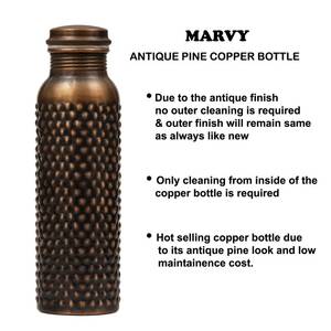 Nueva llegada: Botella de agua de cobre antiguo personalizada: Salud Ayurvédica, detalles grabados - Nombre grabado a medida con láser - Product Image 5