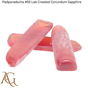 Padparadscha # 55 boules de saphir corindon synthétique créé en laboratoire, fusion flamme simulée, 100 grammes - Product Image 1