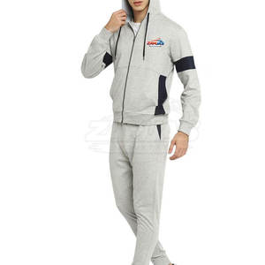 ออกแบบชุดวอร์มผ้าฟลีซสำหรับผู้ชาย ชุดออกกำลังกายวิ่ง บริการ OEM ชุดวอร์มผ้าฟลีซผู้ชายแบบเรียบ ระบายอากาศได้ดี น้ำหนักเบา - Product Image 4