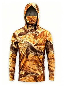 เสื้อตกปลาแขนยาว OEM UPF50 แห้งเร็ว ป้องกันแสงแดด 100% โพลีเอสเตอร์ สำหรับนักตกปลา - Product Image 6