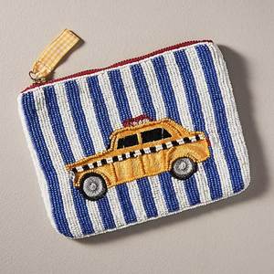 Sac à main perlé fait main, forme rectangulaire, motif soleil et océan, artisanat textile, objet de collection, fermeture éclair, écologique - Product Image 2
