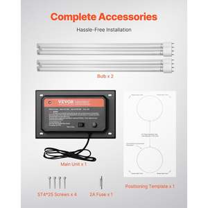 36W 16-inch UV Light HVAC <b>Air</b> <b>Purifier</b> for Whole House <b>Commercial</b> <b>Purifiers</b> for AC Systems - Product Image 5