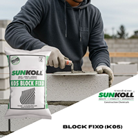 Mortier de jointoiement fin BLOCK FIXO (K-05) pour blocs AAC modifiés aux polymères, adhésif haute résistance, formule de collage au ciment pour béton