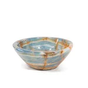 Bol en onyx haut de gamme, centre de table en pierre polie de luxe, marbre artisanal moderne, finition artisanale de qualité supérieure, vente en gros - Product Image 1