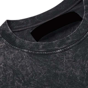 T-shirts Homme Oversize en Coton Vintage Délavé Imprimé Uni Effet Acide – Collection High Street - Product Image 6