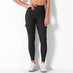 Leggings de equitación para mujer, cintura alta, pantalones de equitación, pantalones de yoga para correr con bolsillo - Product Image 3