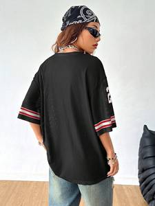Jersey de Fútbol Americano Personalizado para Mujer, Estilo Y2K, con Pedrería, Malla, Talla Grande, Venta al Por Mayor, Ropa Deportiva Urbana, Proveedor OEM - Product Image 4