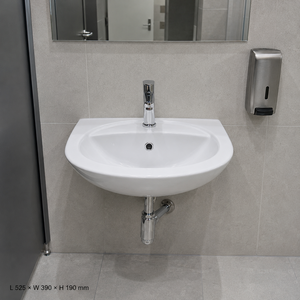 Lavabo de Pared de Cerámica Moderno Oasis, Fácil de Limpiar, 5 Años de Garantía, para Escuelas, Gimnasios, Baños, Villas, Hoteles, Hospitales - Product Image 2