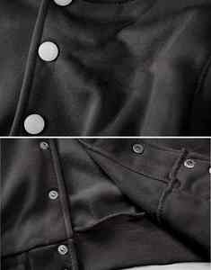 Men's Coated Stand Collar Windproof Polyester/Cotton Varsity <b>Jacket</b> Stylish and Durable Comfortable Outerwear - Product Image 3