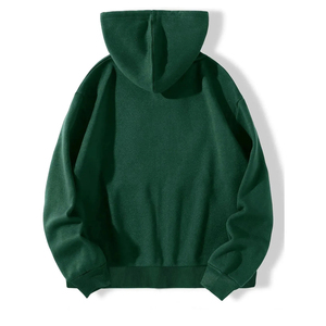 Sudadera Verde Extra Grande con Capucha y Cierre, Unisex, con Estampado de Mariposas Brillantes, de Felpa, Informal, de Otoño, Manga Regular, Tejido de Punto - Product Image 5