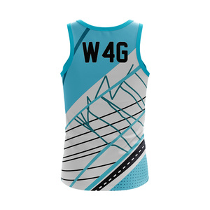 Débardeur en tricot 100% polyester à col rond imprimé sur mesure, écologique, respirant, séchage rapide, pour la salle de sport, l'entraînement, les sports, les entraînements - Product Image 5