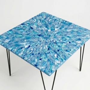 Table basse de salle à manger en plastique recyclé 4GoodThings, moderne, minimaliste, imperméable, durable, empilable, écologique, durable - Product Image 3