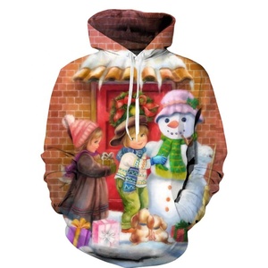 Sweat-shirt en molleton 100 % coton pour homme, motif drôle et mignon, idéal pour les fêtes de Noël 2021, couleur unie ou camouflage - Product Image 2