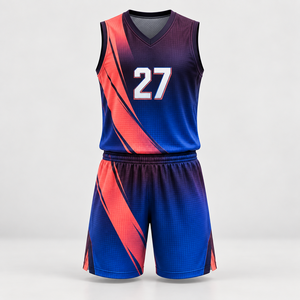 Conjunto de Uniforme de Baloncesto Sublimado Personalizado con Pantalones Cortos para Equipos Escolares, de Clubes, Juveniles y Adultos - Product Image 1