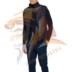 Nouvelle arrivée, veste d'hiver pour homme, coupe-vent, veste matelassée décontractée, coupe-vent, col montant, sans manches - Product Image 6