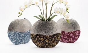Hot Vantage Modern Luxury Fancy Metal Flower <b>Vase</b> with Enamel Sticker Unique Style Fancy for Home Decoration and Weeding Decor - Product Image 3