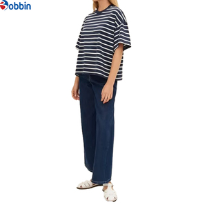 Camiseta de manga corta de algodón de alta calidad personalizada para mujer, camisetas de mujer de ocio de color puro para mujer, camiseta para hombre - Product Image 4