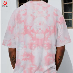 เสื้อยืดสตรีทแวร์ผู้ชายแบบเรียบๆ คุณภาพสูง ขายส่ง แบบสั่งทำทรงโอเวอร์ไซส์ - Product Image 2