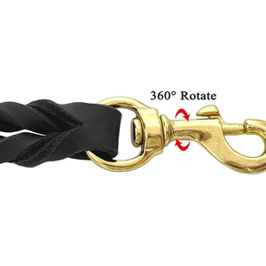 Comfortable Hot Sale Collar Leashes For Online Sale Professional Walking <b>Training</b> Best Quality Leather Dog Leash - Product Image 4