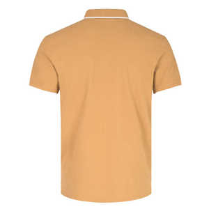 Polo de Algodón Piqué Amarillo Mostaza para Hombre, Manga Corta, Corte Regular, Ribete en Contraste, Estilo Casual - Product Image 6