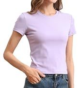 T-shirt uni pour femme, coupe ajustée, sport, logo personnalisé brodé, mélange de spandex - Product Image 3