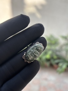 Latest Design Handmade <b>Boho</b> <b>Rings</b> Natural Seraphinite Gemstone Fine Bohemian Jewelry for Everyday Wear At Best Price - Product Image 4