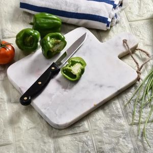 เขียงหินอ่อนสั่งทำพิเศษ เครื่องครัวหรูหราพร้อมขอบทองเหลือง ดีไซน์รักษ์โลก รูปทรงสี่เหลี่ยมผืนผ้า บรรจุภัณฑ์ปรับแต่งได้ - Product Image 3